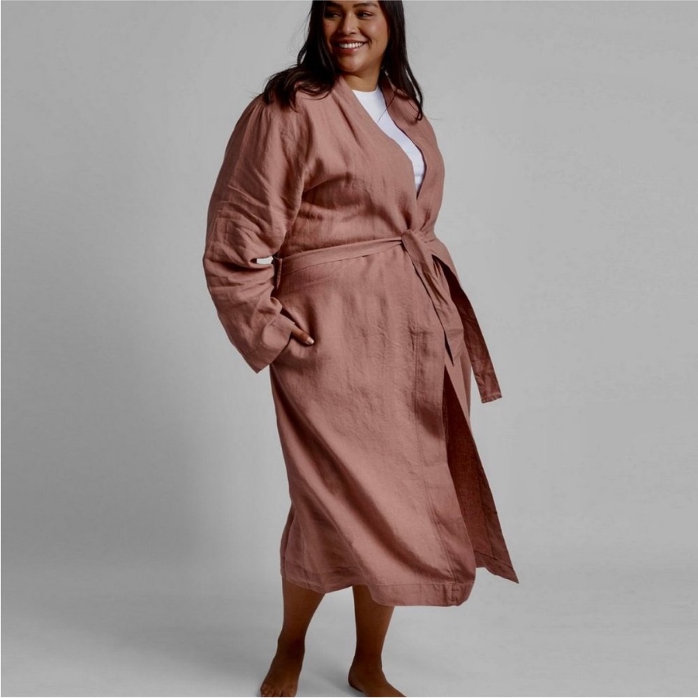 Parachute Linen Robe in Clay Unisex Size M